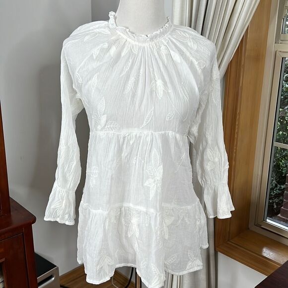 Zara Tiered Peasant Blouse - Picture 1 of 10